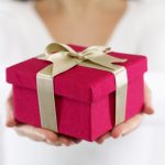 pink gift box customer love